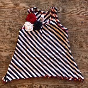 Girls red, white & blue tank top in size 4